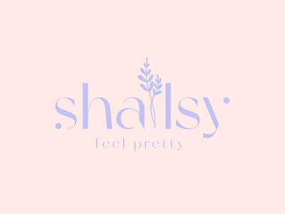 "shallsy" feminine brand logo concept