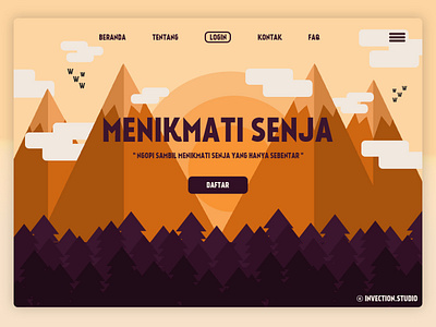 Web Design Vol 1 - Menikmati Senja design flat illustration illustrator landingpage ui uiux web webdesign website website design