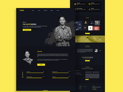 HANZ Web Portofolio Design branding brandingdesigner design figma graphic design illustration ui uiux ux weblandingpage