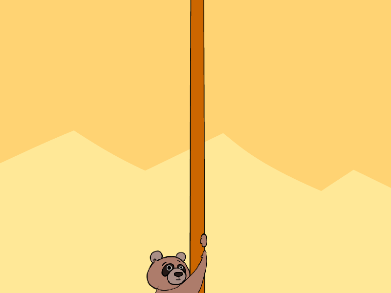 bear climb gif 2d animation 2d character cartoon cartoon character character animation design funny game app illustration logo