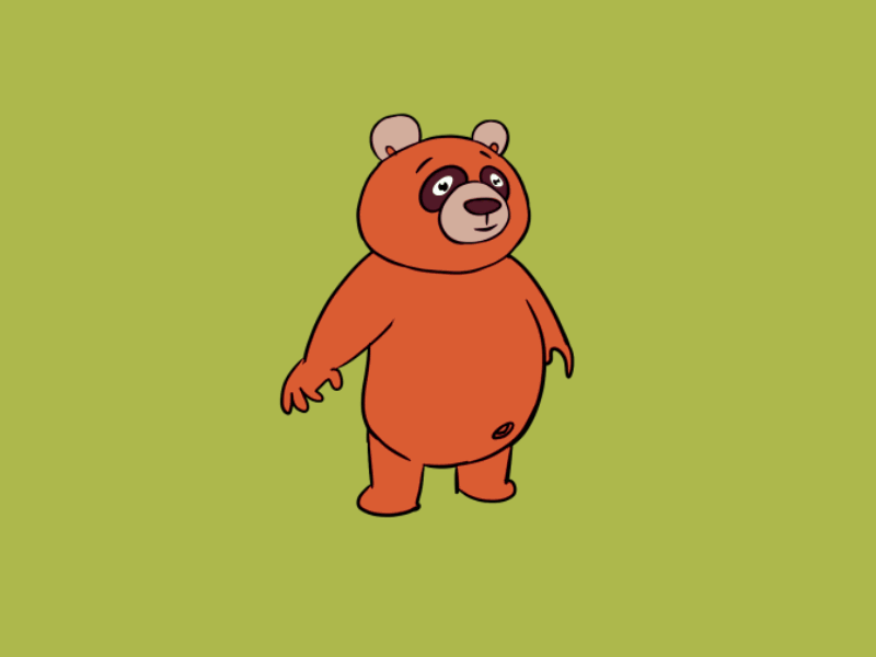 bear dance 2d animation 2d character cartoon cartoon character cel animation character animation funny game art mascot design mobile app