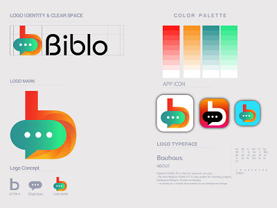 Biblo animation branding design flat icon illustration logo minimal typography vector web