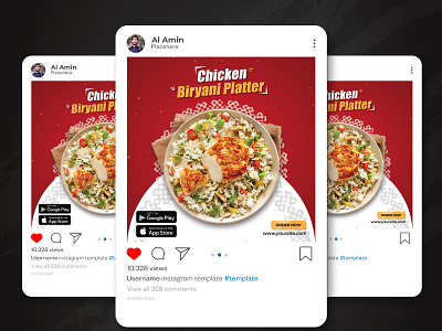 Food Social Media Design | Instagram Post | Banner ads