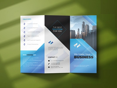 Corporate Trifold Brochure Design branding brochure corporate design corporate flyer creative creativity design flyer graphic design illustration modern trifold trifold brochure typography