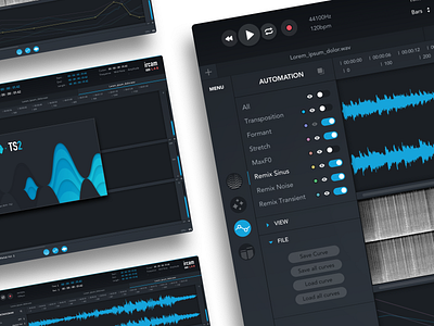 Ircam - TS2 audio logo menu panel sidebar software sound soundwave
