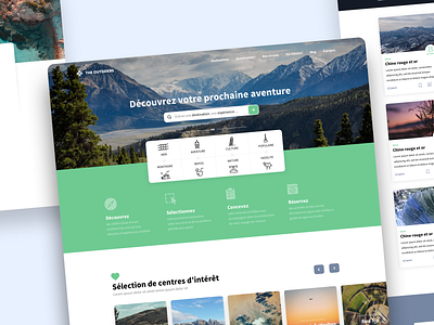 The Outsiders countries country desktop explore flat green landing landing page landscape logo nature responsive travel web
