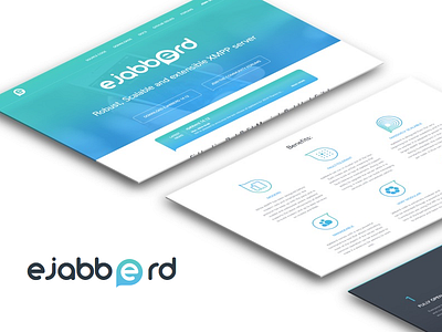 Ejabberd flat homepage logo website