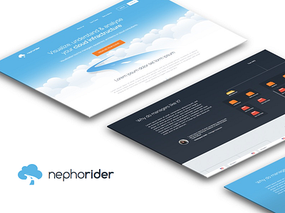 Nephorider cloud flat homepage infrastructure logo website