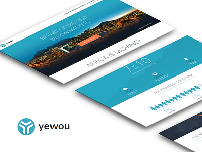 Yewou africa crowdfunding flat homepage logo website