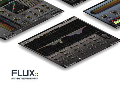 Flux audio buttons equalizer plugin reverb sliders