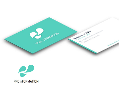 Proetformation business card identity logo