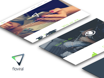 Floviral flat homepage logo responsive website