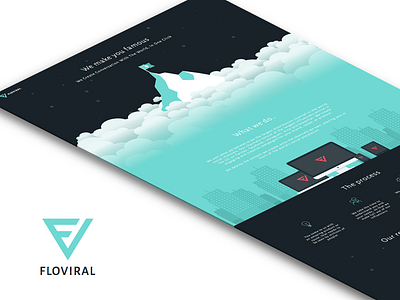 Floviral flat homepage logo responsive website