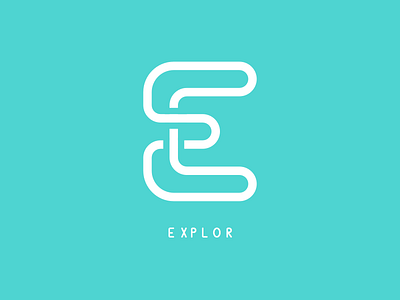 Logo - Side project app e flat letter logo mobile simple