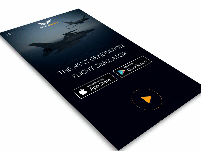 Flight Simulator Landing Page Mobile