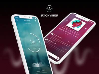 SOONVIBES - Mobile App application ios iphone mobile music playlist rating