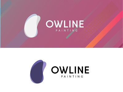 OWLINE PAINTING - Painting Brand logo brand business logo brand identity branding business logo colourful logo logo design paint painting logo