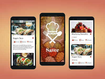 SAVOR : Recipe App Concept