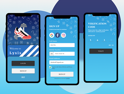 Lysis - Fitness App | Sign Up Flow (Daily UI : 001 ) icon