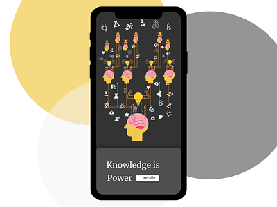 UI Shot : Knowledge is Power (Literally) branding design illustration logo