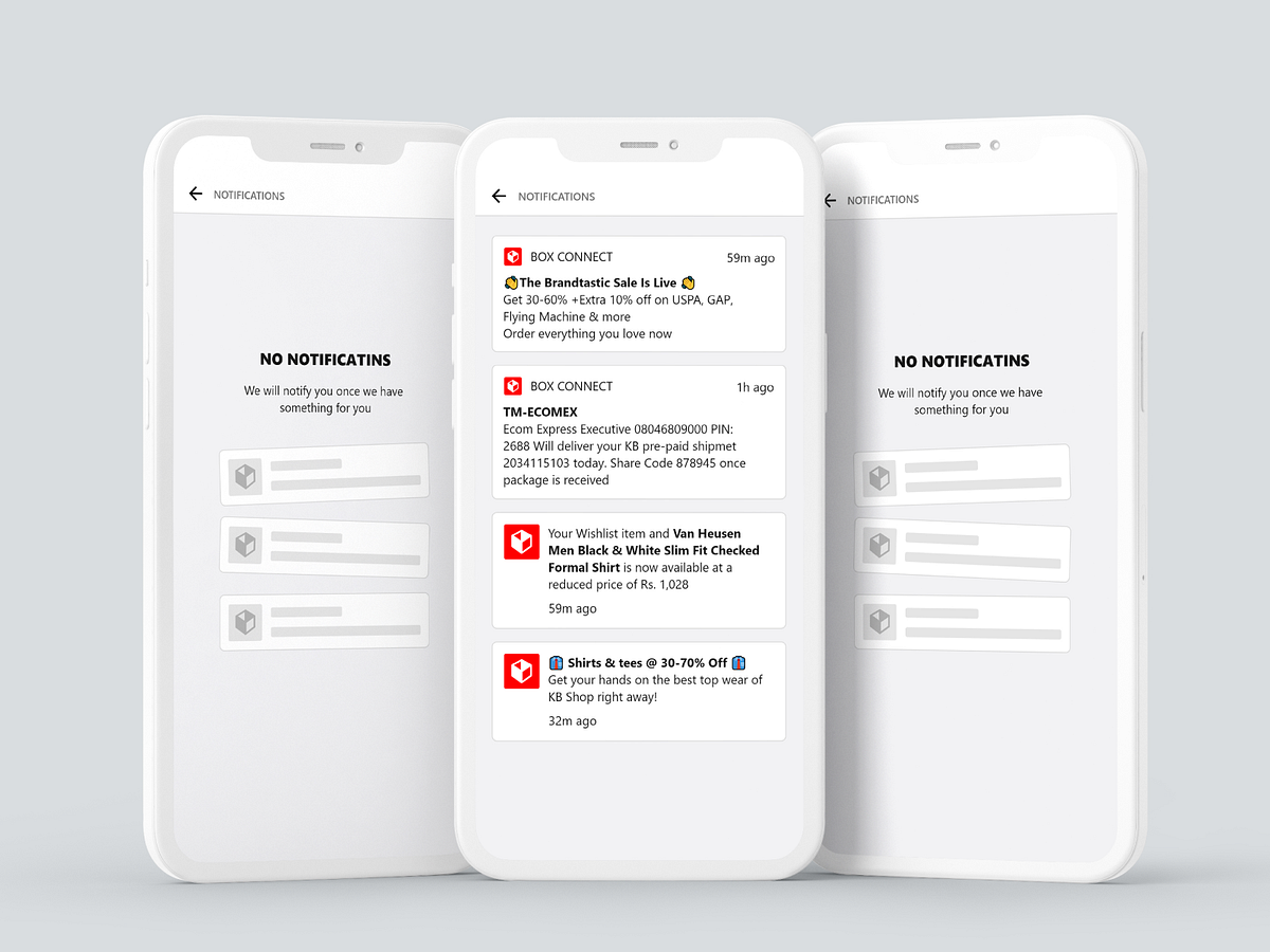 Notifications UI designs, themes, templates and downloadable graphic ...