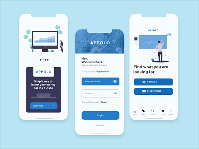 Financial Mobile app ui design