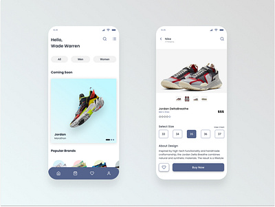 Sneaker App 2022 android appdesign branding design figma graphic design ios mobile uiux onlineshopping product design sneaker typography ui ux vector website