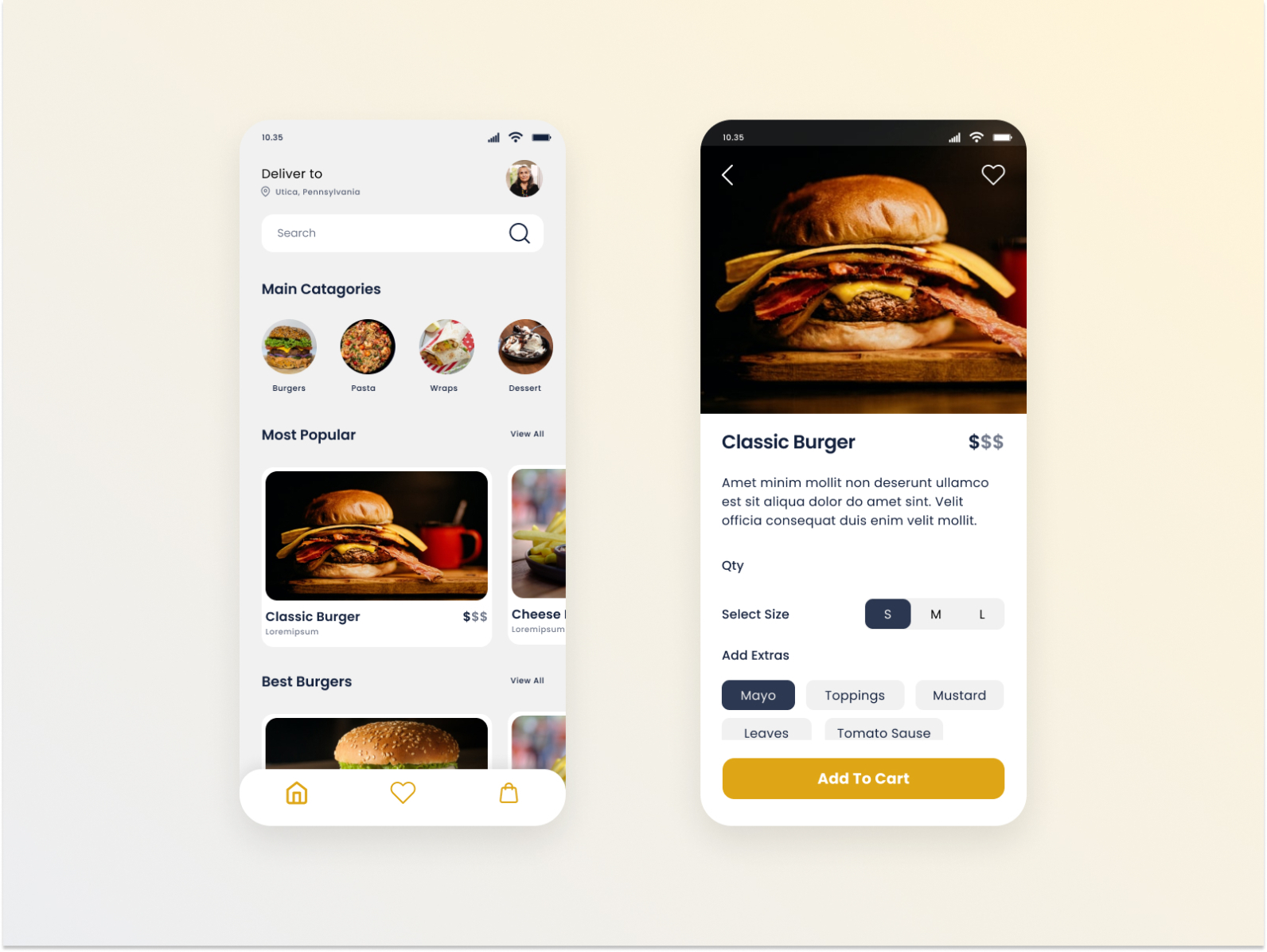 Food App UI by Faris Rasak on Dribbble