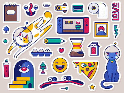 Doodling objects and CATS! cat coffee doodles doodling eggs fuji love mystic nintendo objects pencil picture pizza skate stickers switch toilet paper toiletpaper