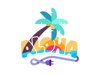 Aloha sticker aloha badge palm reward snapchat sticker stickers summer vacation
