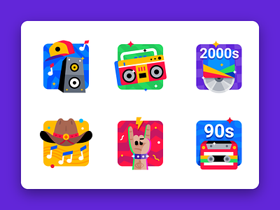 Music categories alternative award badge boombox country design hiphop icon icons illustration music rock and roll speakers