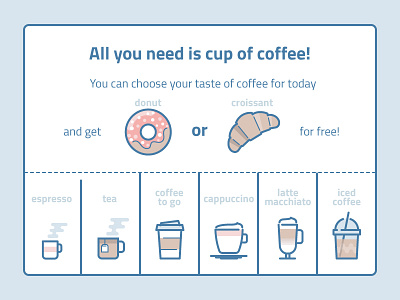 webina: Morning taste :) cafe cappuccino coffee cup donut drink espresso icons mug tea