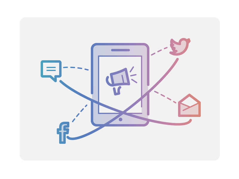 Community Promotion social email marketing promo sharing share message speaker megaphone promotion community