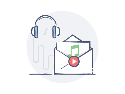 Listen & Enjoy audio download email enjoy envelope headphones letter listen music play sound voice