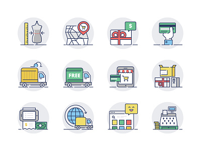 Shopping Ecommerce Icons For Shopify