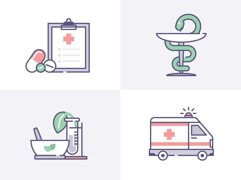 Healthcare pastel dribbble
