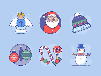 Xmas icons for Advent Calendar