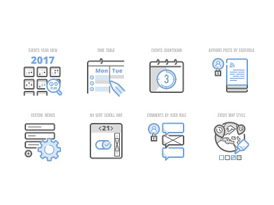 Calendarize IT!: explanation icon_part4 blog calendar comments countdown custom event icons map menu table time year