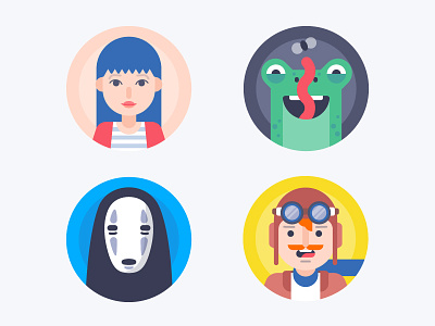 Avatars: Some more funny faces animal anime avatar avatars character faces female frog girl no face noone pilot