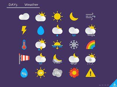 Day5_freebies: Weather icons