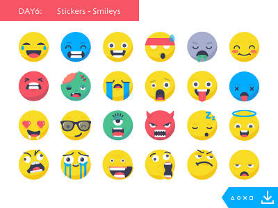 Day6_freebies: Stickers Smileys