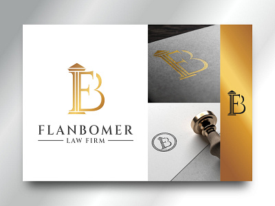 FLANBOMER LAW FIRM brand branding design law lawfirm lawyer legal logo logo design logos memorable monogram monogramlogo monograms simple