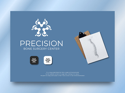 PRECISION bone brand branding design doctor doctor logo doctors farmacy health lab logo logo design logos memorable simple surgery