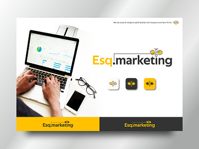 esq app bee brand branding design firm honig law lawfirm lawyer legal logo logo design logos simple tech web