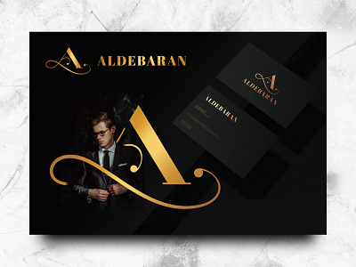 ALDEBARAN apparel brand branding card elegant logo luxury modern personal branding simple vector visual identity