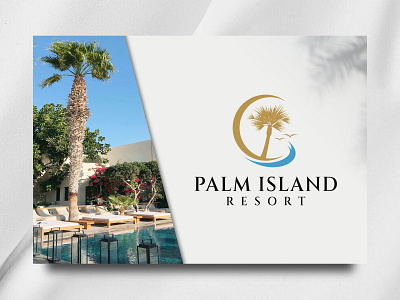 Palm Island Resort apartment brand design grapich design illustration island logo palm resort sea ui vector