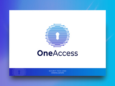 One Access ( Security Tech ) access biometric eye gradient icon logo maker modern logo safety security simple tech technology trend