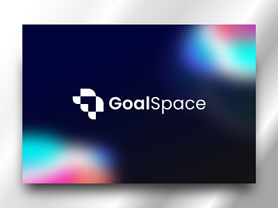 GoalSpace logo arrow goal gradient icon logo maker modern logo negative space simple space tech technology trend