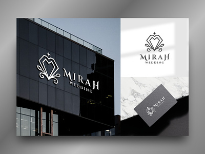 Mirah Wedding diamond fashion gradient icon logo maker luxury m makeup modern modern logo wedding