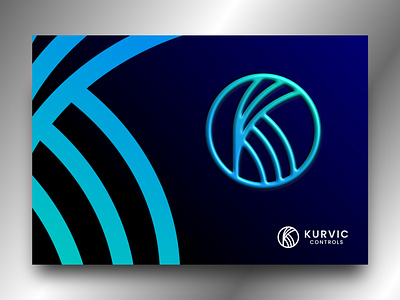 KURVIC control app blockchain circle data gradient icon k letter logo maker masculine modern logo monogram simple tech technology trend typography